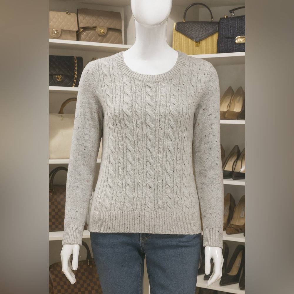 TALBOTS  Round Neck cable knit Sweater